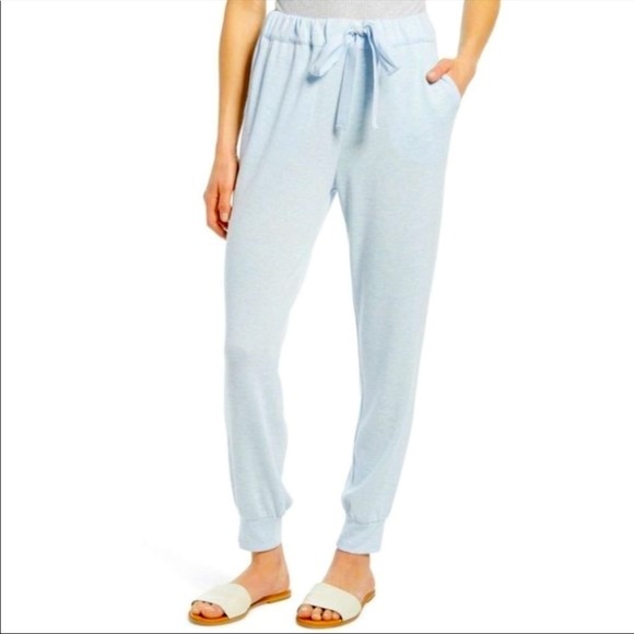 1.State Women's Blue Lake Heather Cozy Knit Joggers - Picture 1 of 8